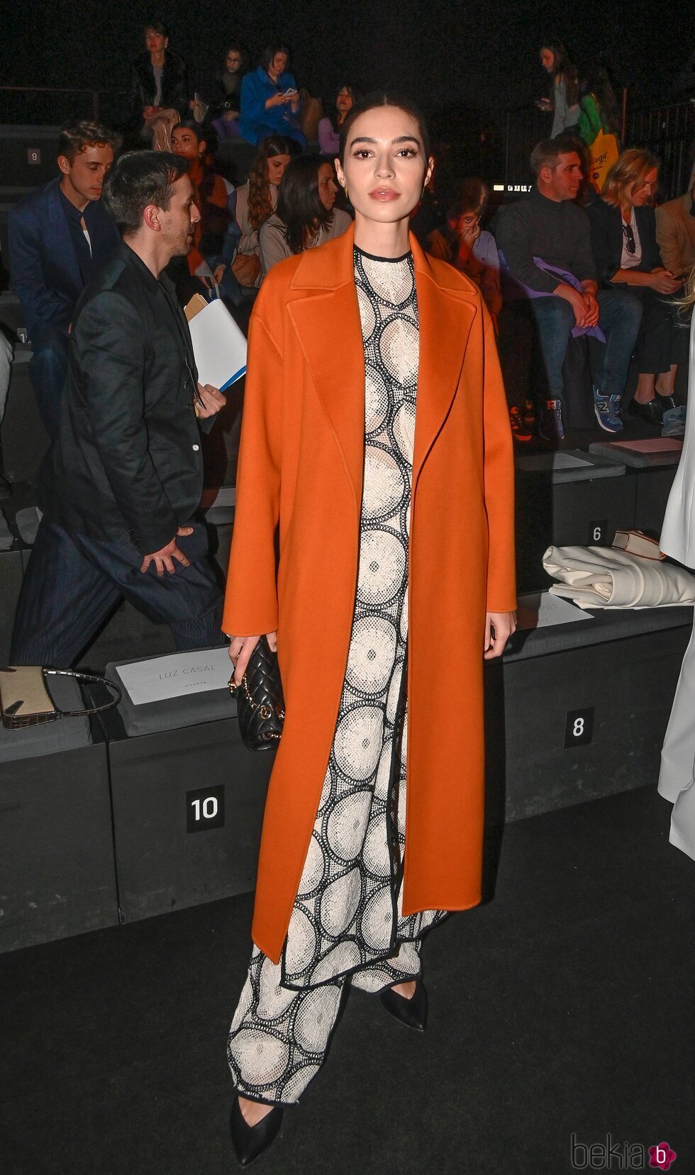 Rocío Crusset en el front row de la MBFWMadrid 2023