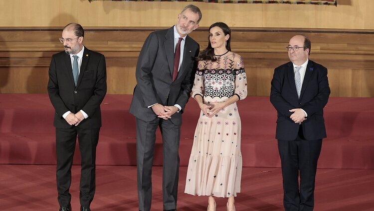 Los Reyes Felipe y Letizia, cómplices en los Premios Nacionales de Cultura 2021 en Zaragoza