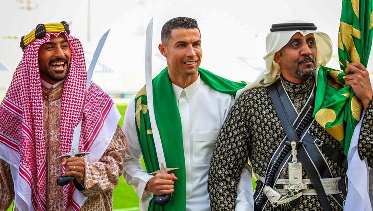 Cristiano Ronaldo, volcado en la celebración del Día de la Fundación de Arabia Saudí