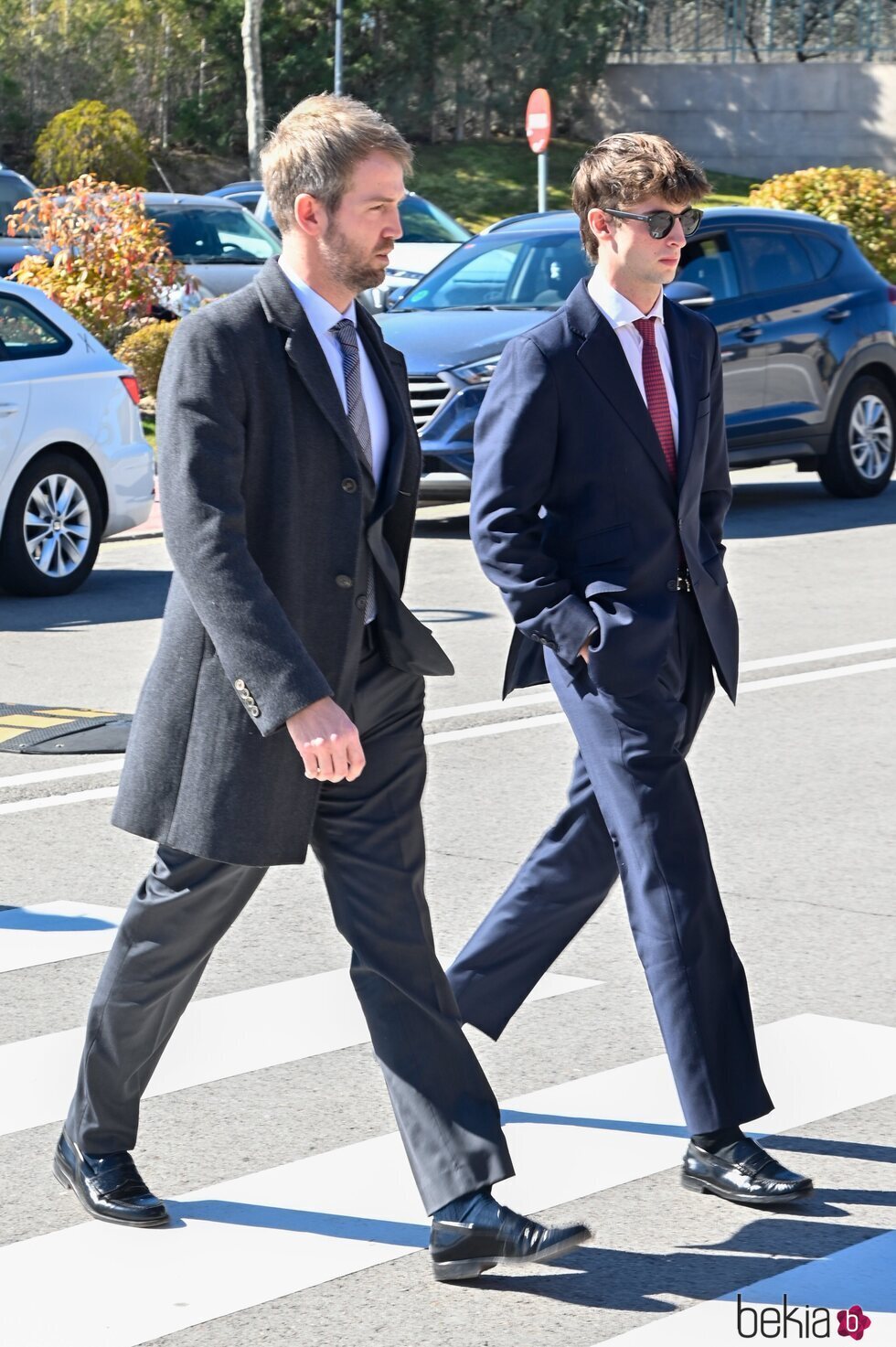 Hugo Imedio y Antonio González en el tanatorio de Laura Boyer