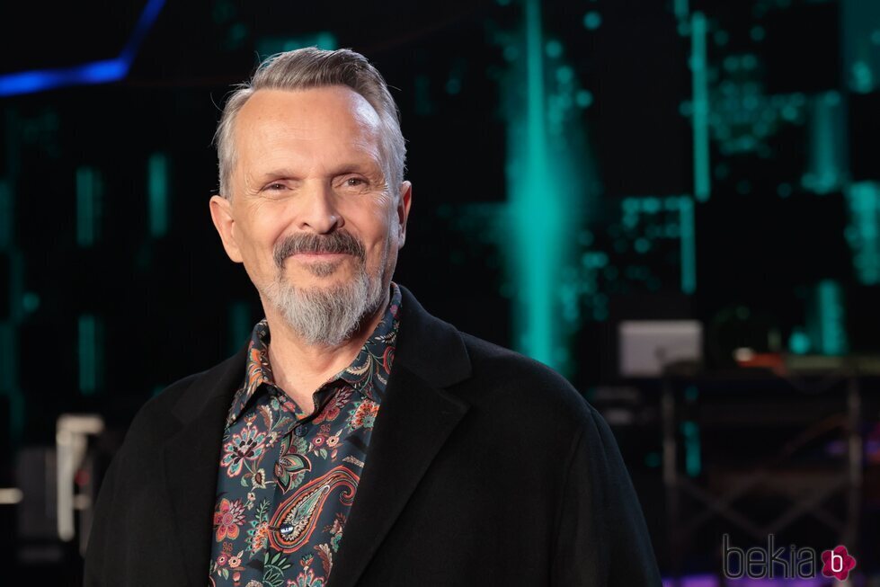 Primer plano de Miguel Bosé en la presentación de 'Cover Night'