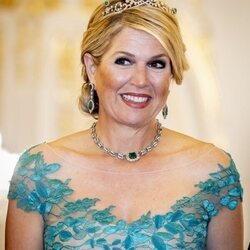 Máxima de Holanda con la Tiara de Esmeraldas en la cena de gala por su Visita de Estado a Eslovaquia