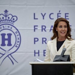 Marie de Dinamarca en el acto del colegio francés Prins Henrik