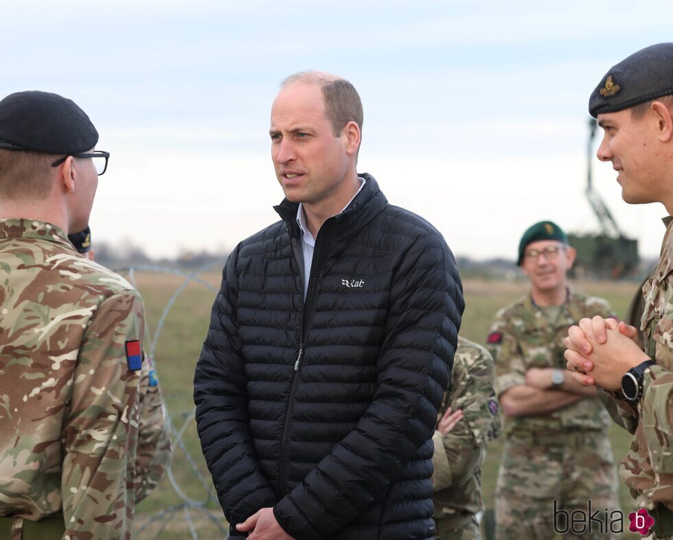 El Príncipe Guillermo en su visita a las tropas británicas en la frontera entre Polonia y Ucrania