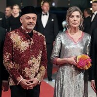 Christian Louboutin, Carolina de Mónaco y Alberto de Mónaco en el Baile de la Rosa 2023