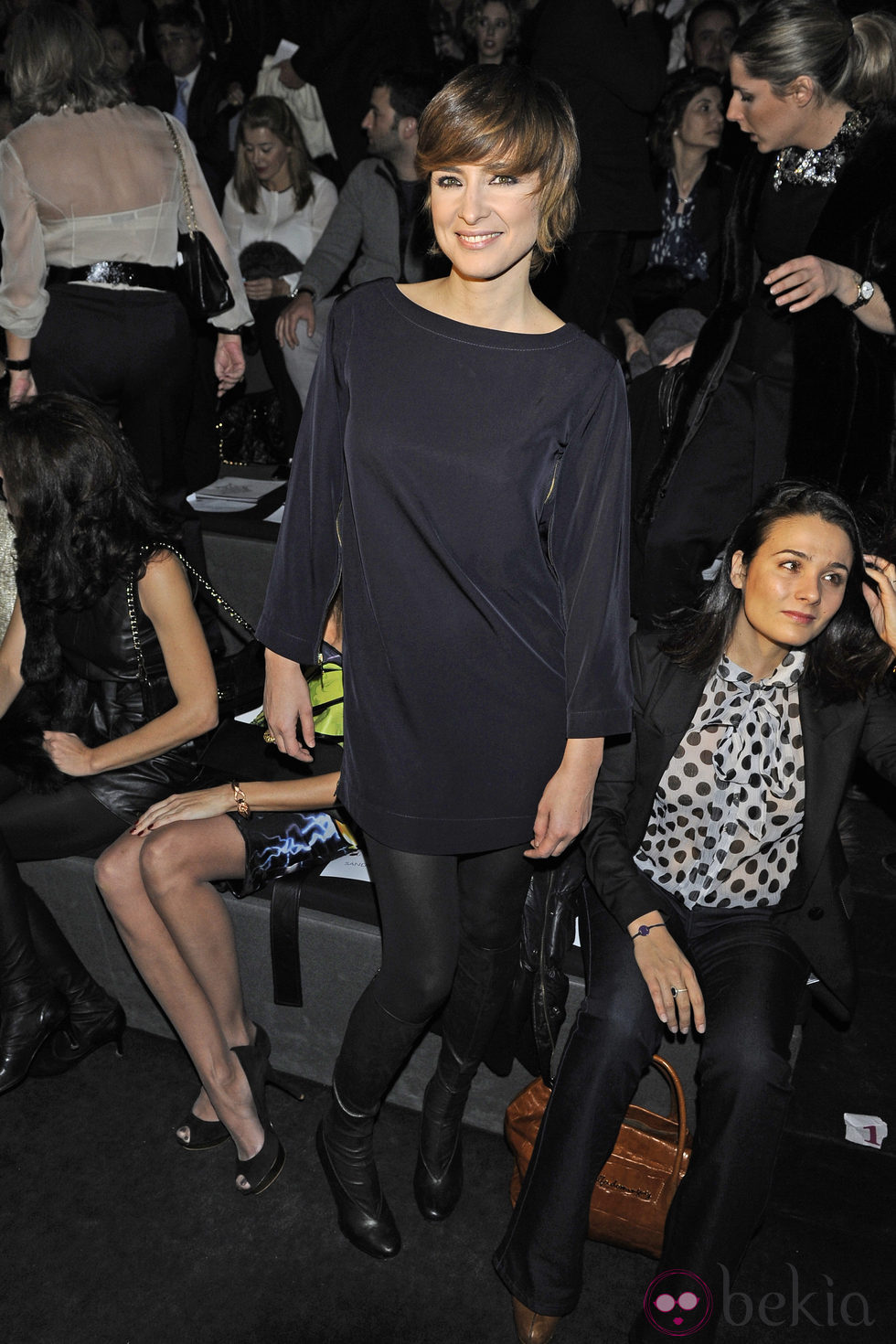 Sandra Barneda en el desfile de Aristocrazy en la Madrid Fashion Week