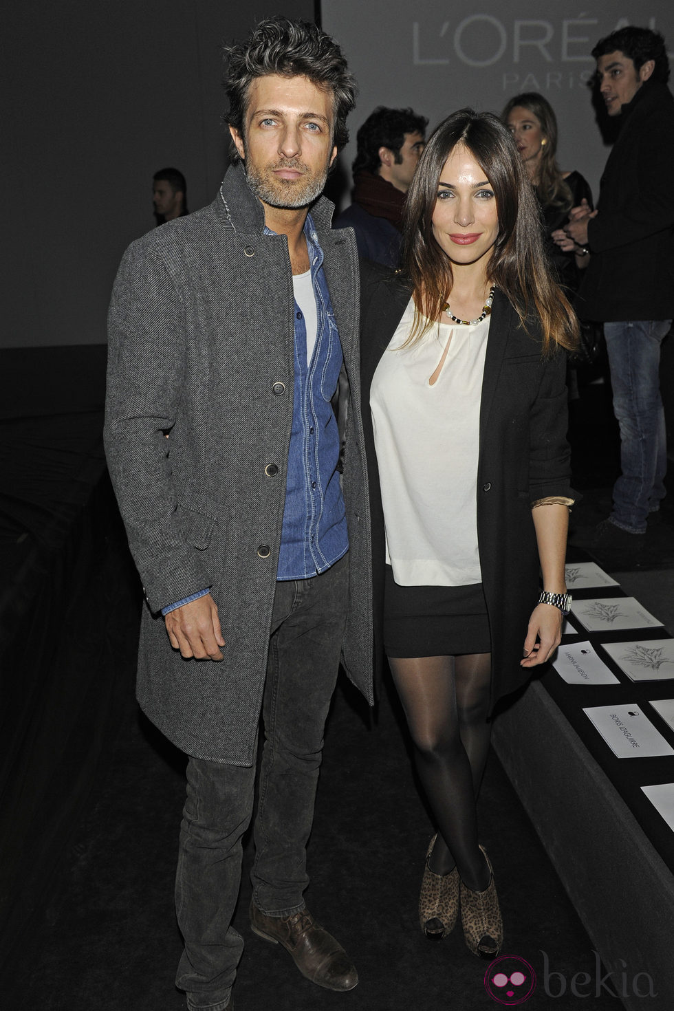 Jesus Olmedo y Nerea Garmendia en el desfile de Aristocrazy en la Madrid Fashion Week