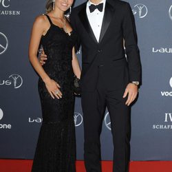 Novak Djokovic y Jelena Ristic en los Premios Laureus 2012