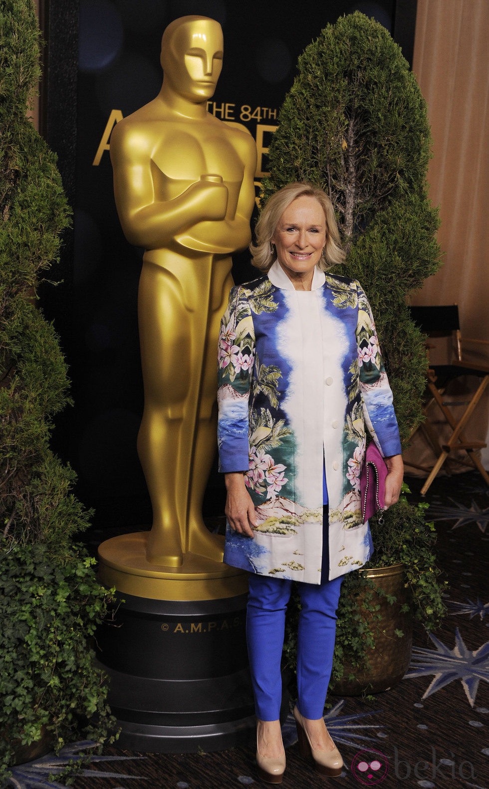 Glenn Close en la comida de los nominados a los Oscar 2012