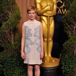 Michelle Williams en la comida de los nominados a los Oscar 2012