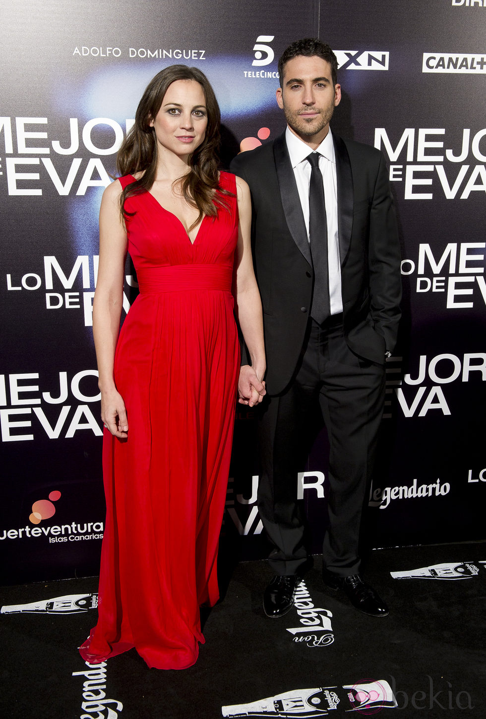 Leonor Watling y Miguel Ángel Silvestre en el estreno de 'Lo mejor de Eva'