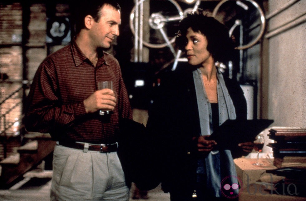 Whitney Houston y Kevin Costner en 'El Guardaespaldas'