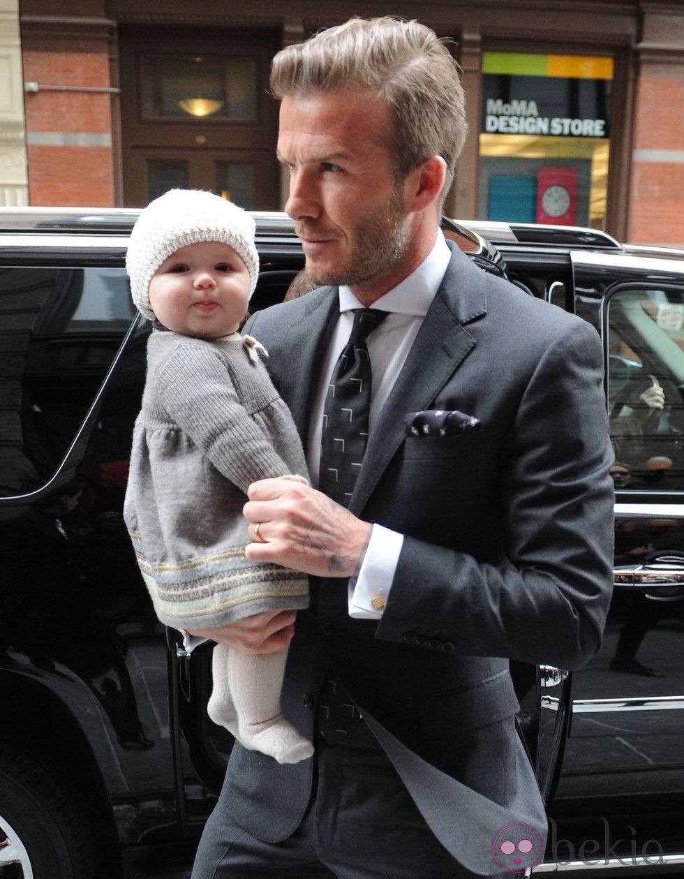 David Beckham y Harper Seven