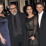 Carolina Bang, Álex de la Iglesia, Salma Hayek y José Mota en la Berlinale 2012