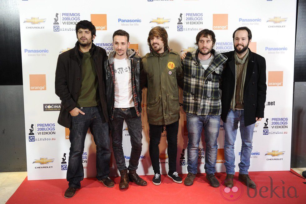 La banda Melocos en los Premios 20Blogs