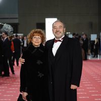 Tito Valverde y María Jesús Sirvent en la alfombra roja de los Goya 2012