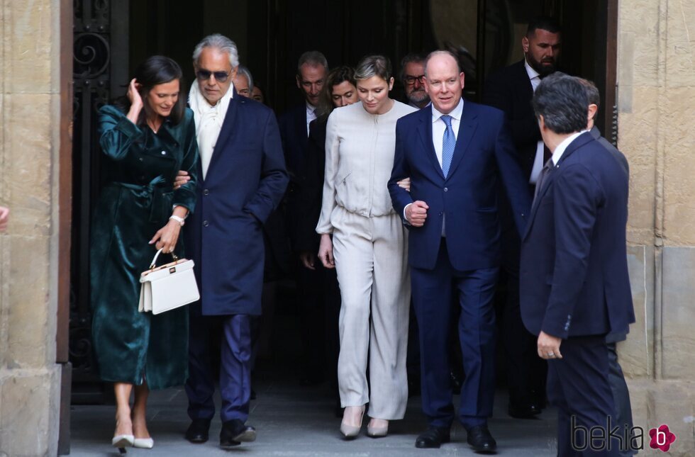 Alberto y Charlene de Mónaco en el Palazzo Gondi de Florencia