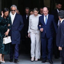 Alberto y Charlene de Mónaco en el Palazzo Gondi de Florencia