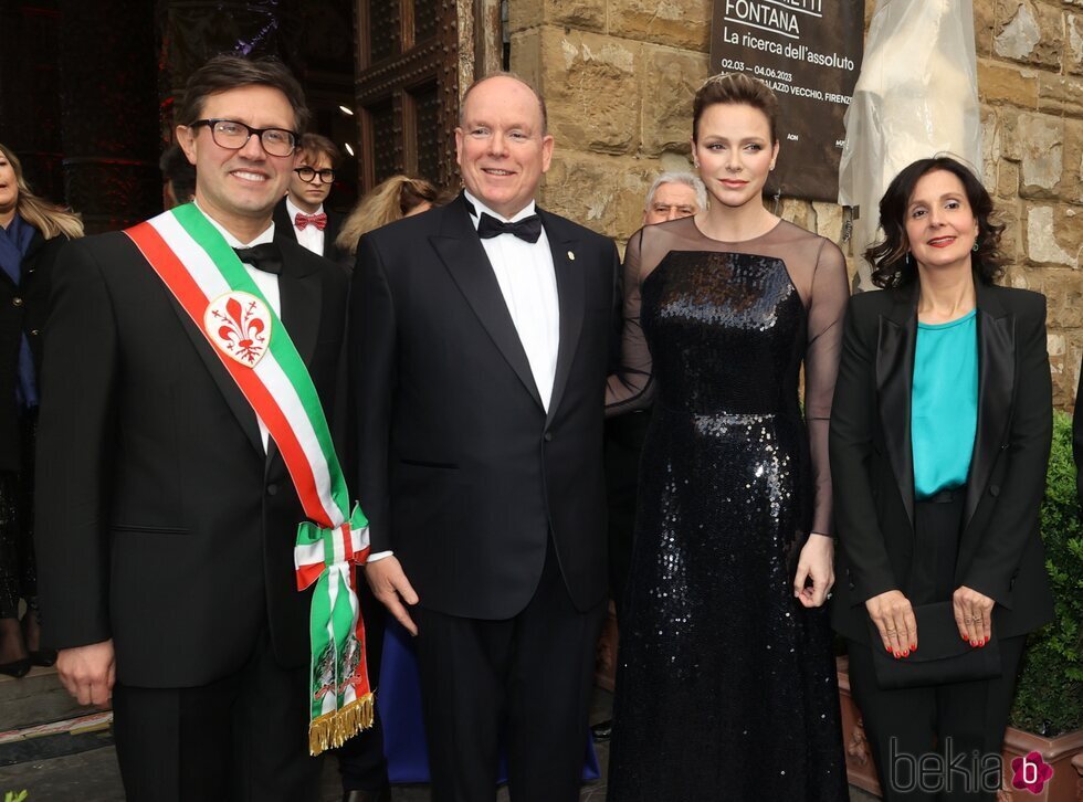  Alberto y Charlene de Mónaco en la cena de gala por el 160 aniversario del Consulado de Mónaco en Florencia