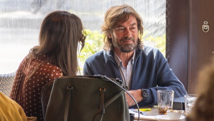 Santiago Pedraz y Elena Hormigos en un restaurante de Madrid