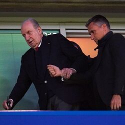 El Rey Juan Carlos en el partido de Champions entre el Chelsea y el Real Madrid