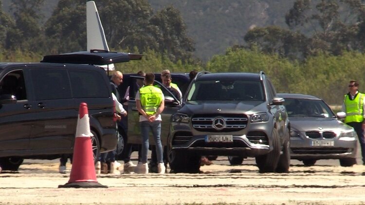 El Rey Juan Carlos a su llegada a Vigo para su segunda visita a España