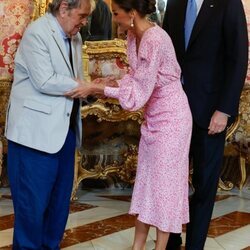 Los Reyes Felipe y Letizia y Rafael Cadenas en el almuerzo por el Premio Cervantes 2022