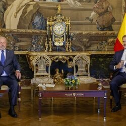 El Rey Felipe VI y Lula da Silva en el Palacio Real