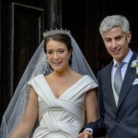 La Princesa Alexandra de Luxemburgo y su marido Nicolas Bagory en su boda religiosa