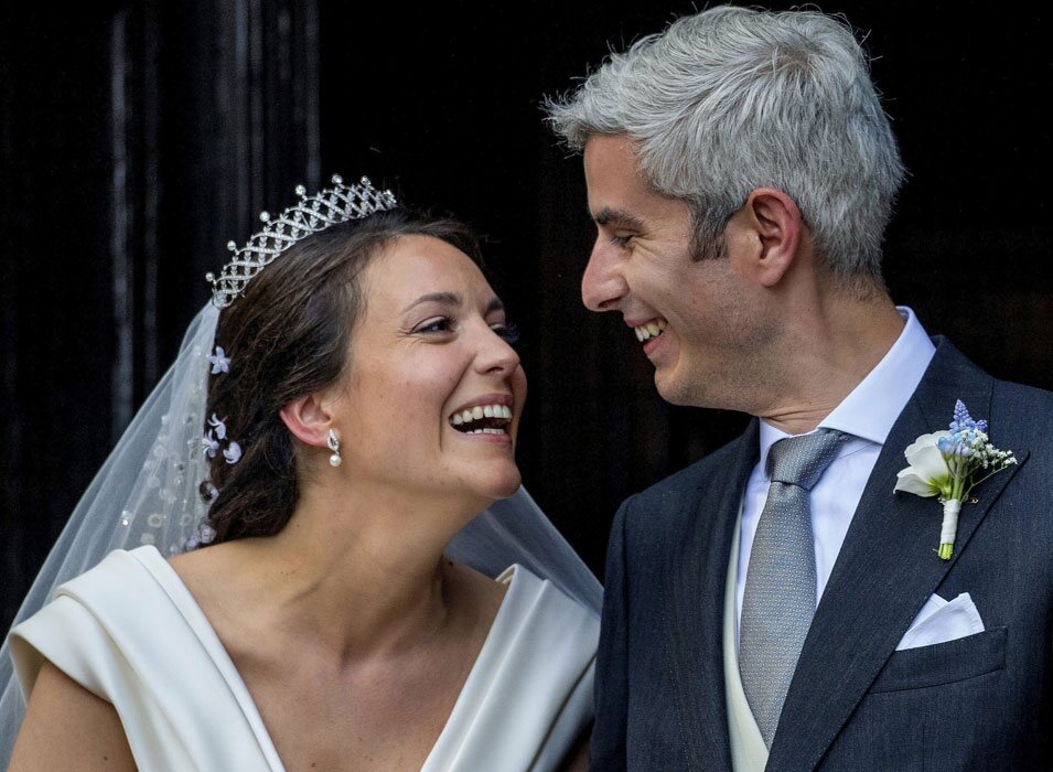 La Princesa Alexandra de Luxemburgo y Nicolas Bagory tras su boda religiosa