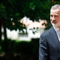 El Rey Felipe VI en los jardines de La Zarzuela durante la Visita de Estado del Presidente de Colombia a España