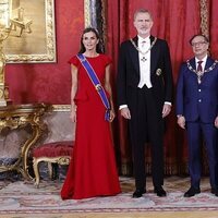 Los Reyes Felipe y Letizia y Gustavo Petro y Verónica Alcocer en la cena de gala por la Visita de Estado del Presidente de Colombia