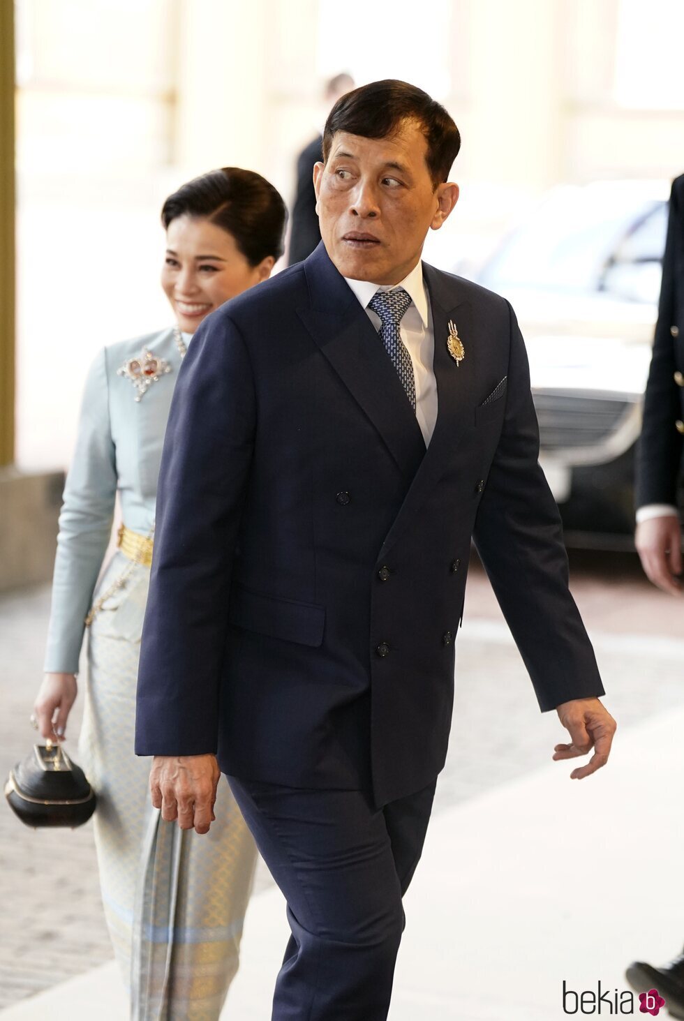 Los Reyes de Tailandia en la recepción previa a la coronación de Carlos III