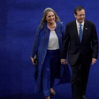 El Presidente de Israel,  Isaac Herzog, y su mujer Mechal en la Coronación de Carlos III