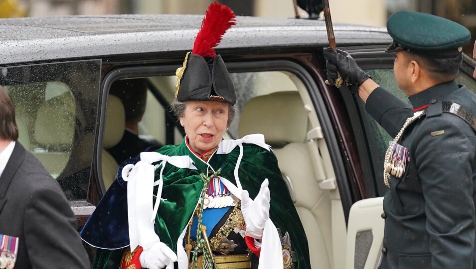 La Princesa Ana en la Coronación de Carlos III