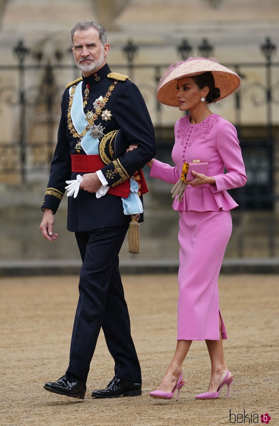 El Rey Felipe y la Reina Letizia en la Coronación de Carlos III