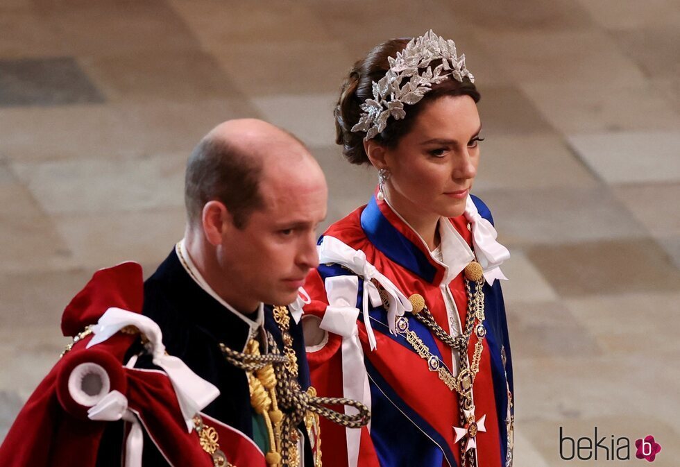 El Príncipe Guillermo y Kate Middleton en la Coronación de Carlos III