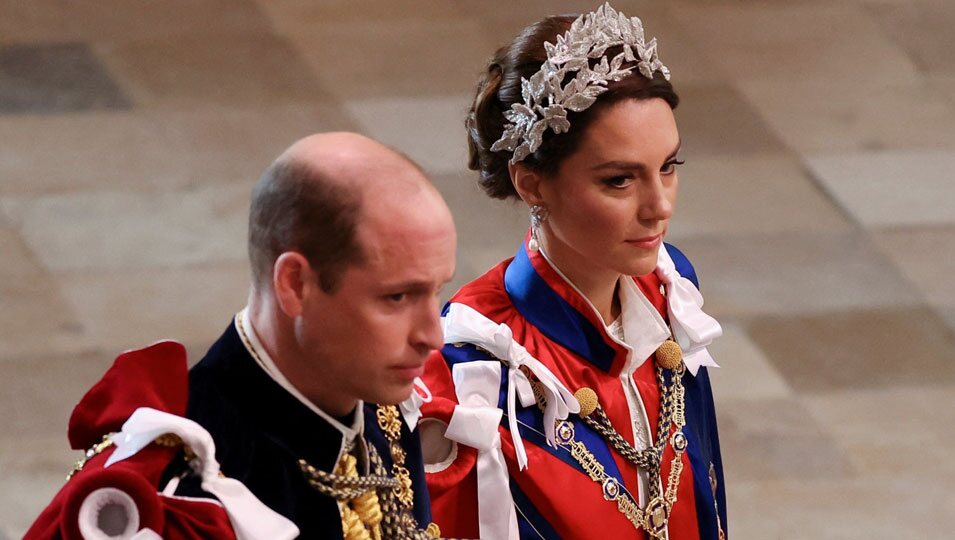 El Príncipe Guillermo y Kate Middleton en la Coronación de Carlos III