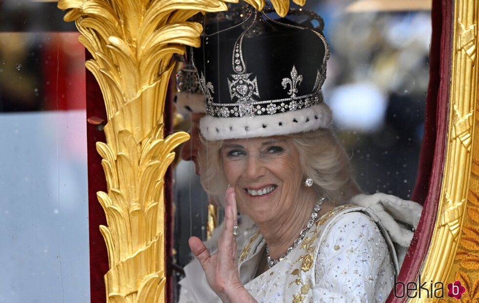 La Reina Camilla tras ser coronada como Reina consorte de Inglaterra