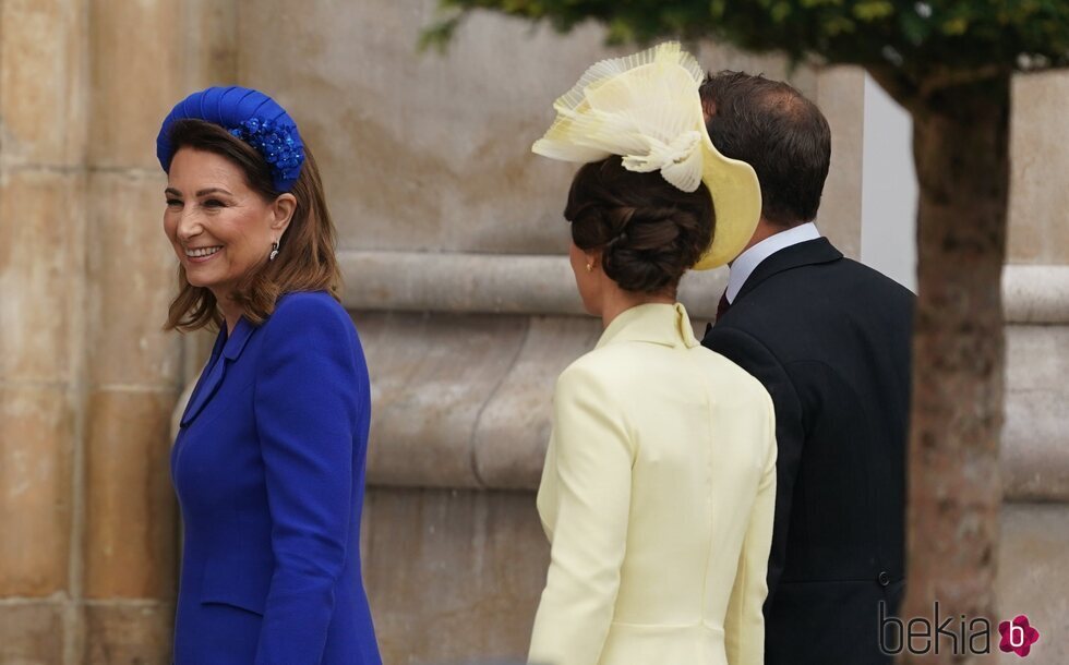 Carole Middleton llegando a la Coronación de Carlos III