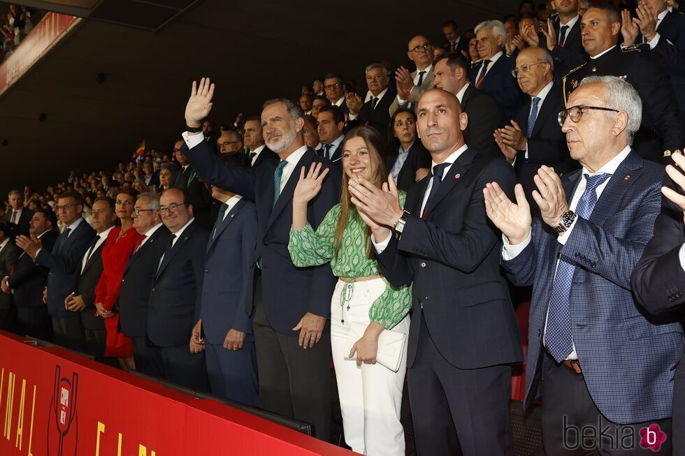 El Rey Felipe VI y la Infanta Sofía en la final de la Copa del Rey 2023