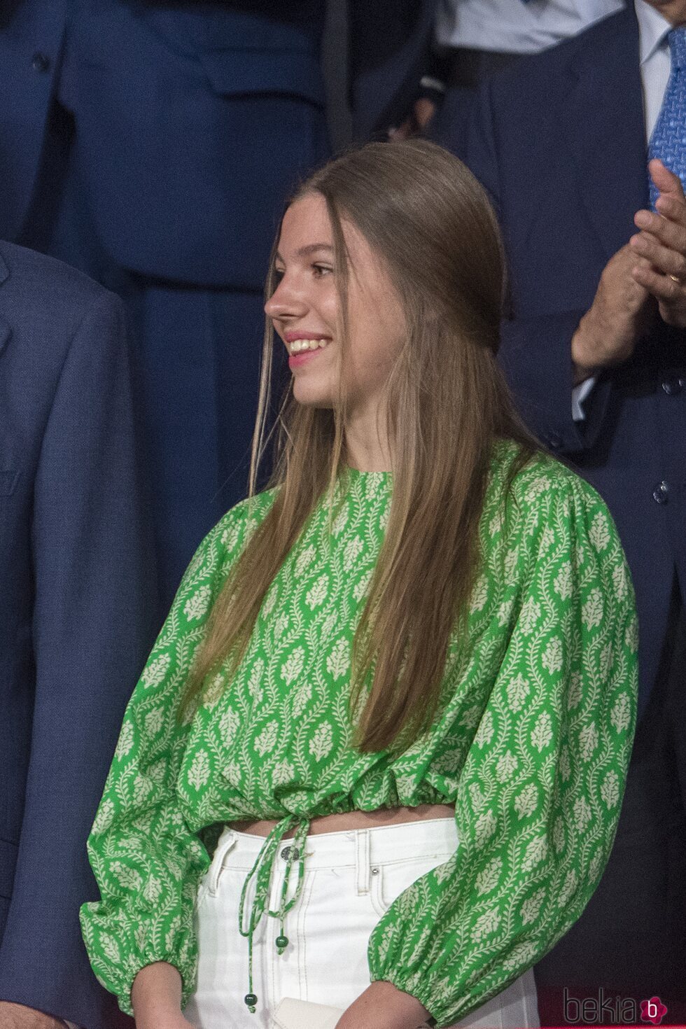 La Infanta Sofía, muy sonriente en la final de la Copa del Rey 2023