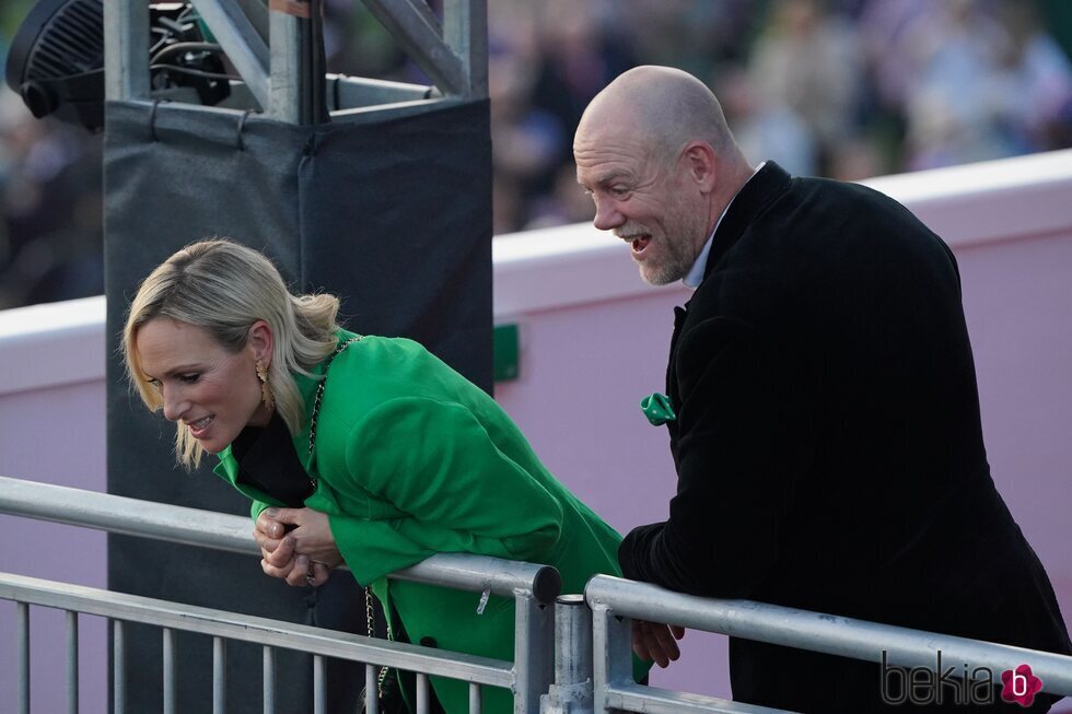 Zara Phillips y Mike Tindall en el Concierto de la Coronación