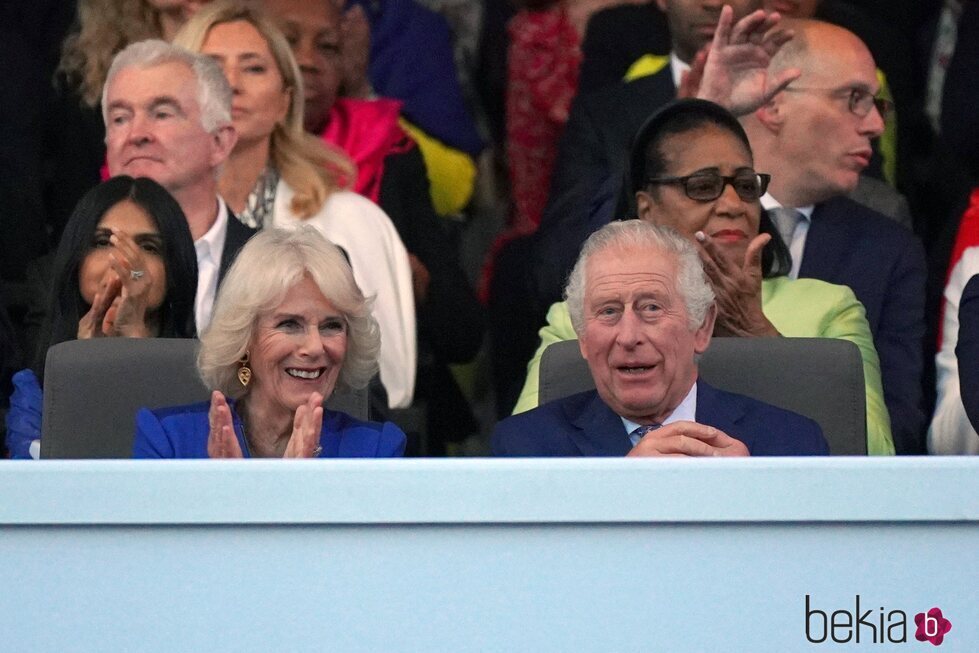 Los Reyes Carlos y Camilla y Marie Chantal de Grecia en el Concierto de la Coronación