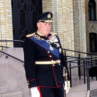 Harald de Noruega en la ceremonia de apertura del Parlamento de Noruega