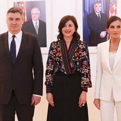 La Reina Letizia con el Presidente y la Primera Dama de Croacia en una cena en el Palacio Presidencial en Zagreb