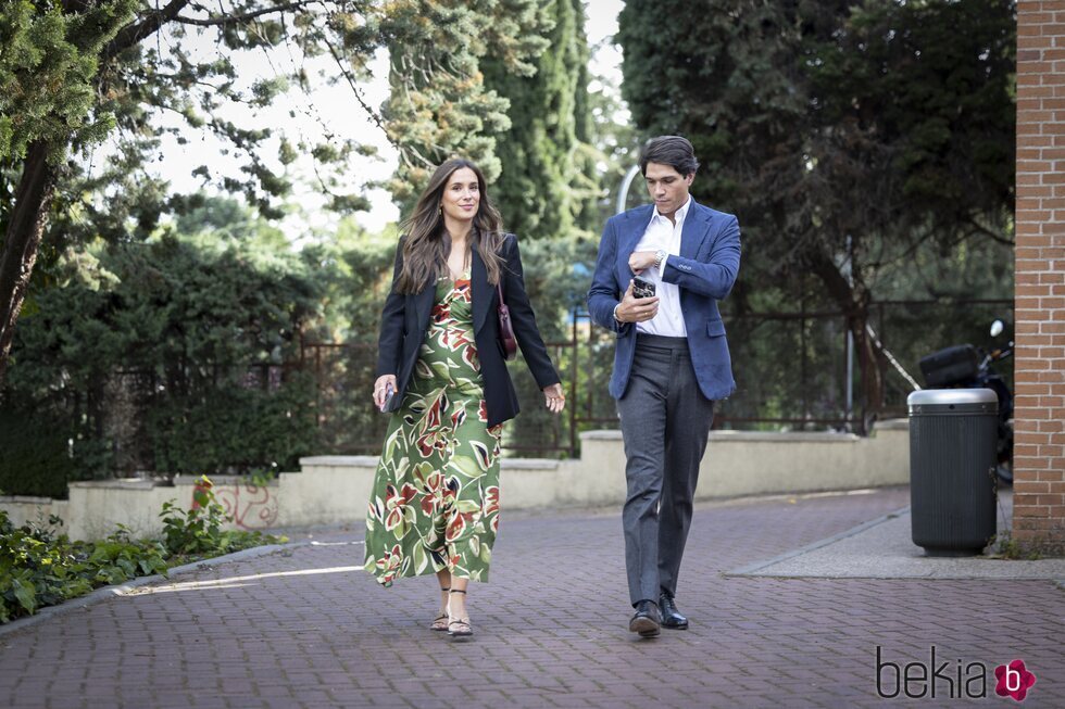 María Pombo y Pablo Castellano en el bautizo de Federico, hijo de Tomás Páramo y María García de Jaime