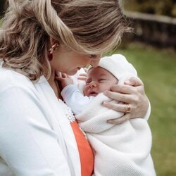 Stéphanie de Luxemburgo y su hijo François en el 3 cumpleaños de Charles de Luxemburgo