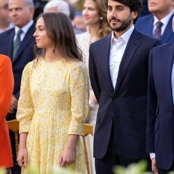 Iman de Jordania y Jameel Thermiotis en la graduación de Hashem de Jordania