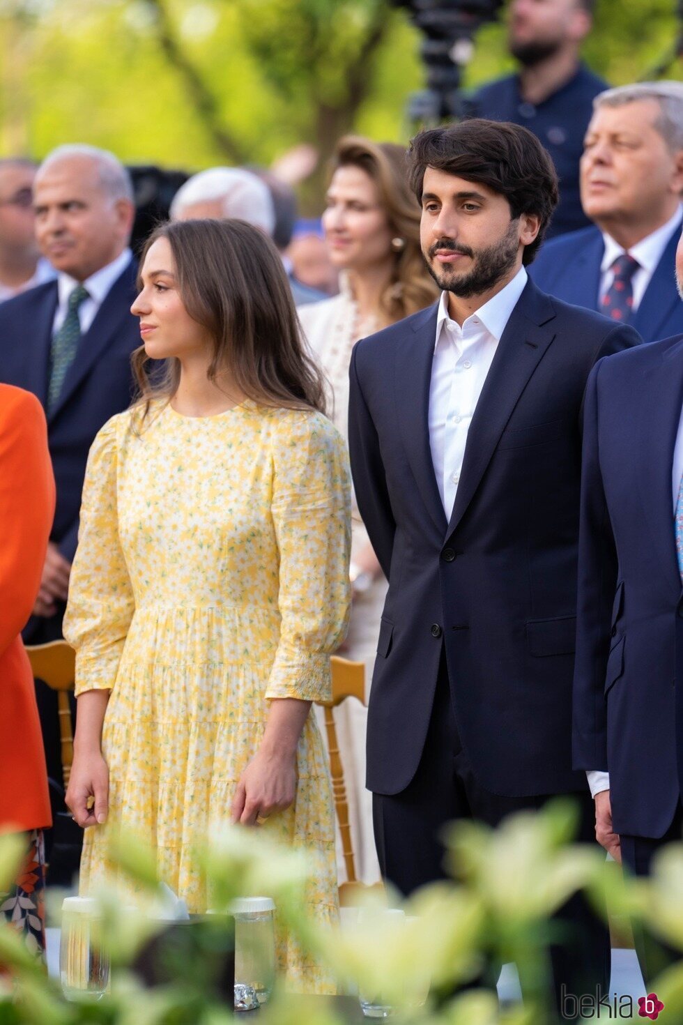 Iman de Jordania y Jameel Thermiotis en la graduación de Hashem de Jordania